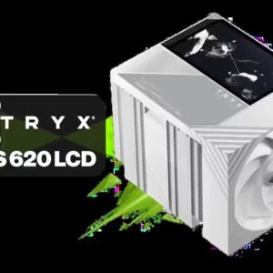 TRYX TURRIS 620 LCD Air Cooler - White / 5.0-Inch HD Magnetic IPS Display / Dual-Tower Six Heat Pipes / Nickel-Plated Micro-Convex Copper Base /