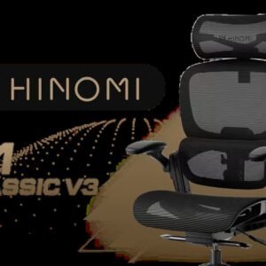 Hinomi H1 Classic V3 Office Chair / 3D Adjustable Lumbar Support / Flip-Up 3D Armrests / 146° Recline Range / Breathable ISO-Certified Mesh /