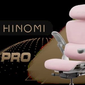 Hinomi H2 Pro Ergonomic Home Office Chair - Mist Pink / Independent Lumbar Adjustment / 6D BiPivot Armrests / 143° Max Recline / KGS Class 4 Gas Lift