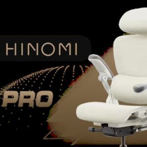 Hinomi H2 Pro Ergonomic Home Office Chair - Cream White / Independent Lumbar Adjustment / 6D BiPivot Armrests / 143° Max Recline / KGS Class 4 Gas