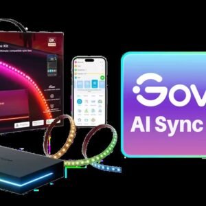 GOVEE AI Sync Box 2 / HDMI 2.1 Gaming & TV Sync Box / Supports 8K@60Hz & 4K@144Hz / AI-Driven RGBICW Lighting Effects / VRR & ALLM Support /