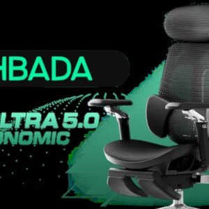 HBADA E3 Ultra 5.0 Ergonomic Office Chair - Black / 8D Adjustable Lumbar Support / 4D Biaxial Adjustable Headrest / 720° Omni-adjustment Armrests /