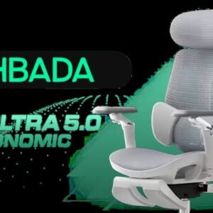 HBADA E3 Ultra 5.0 Ergonomic Office Chair - White / 8D Adjustable Lumbar Support / 4D Biaxial Adjustable Headrest / 720° Omni-adjustment Armrests /