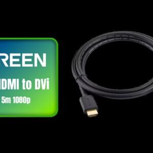UGREEN HD106 HDMI to DVI Cable / FHD 1080p 60Hz Resolution / Oxygen-Free Copper Construction / Gold-Plated Connectors / Foil and Braid Shielding /