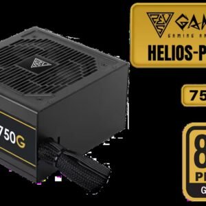 GAMDIAS 750W Gold Gaming PC PSU, 80 Plus ATX Gold 12V Power Supply for PC Computers with Active PFC, Helios P2-750G / HELIOS-P2-750G