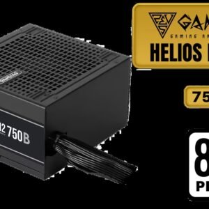Gamdias HELIOS E1-750 Power Supply - 750W / 80 PLUS Certified / Flat Black Cable / Compatible with ATX12V v2.53
