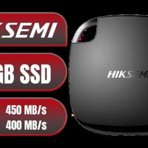 Hiksemi T100 Pocket 512GB Portable SSD / Up to 450 MB/s Read Speed / Up to 400 MB/s Write Speed  / Ultra-Fast USB-C Transfers / Compact & Lightweight