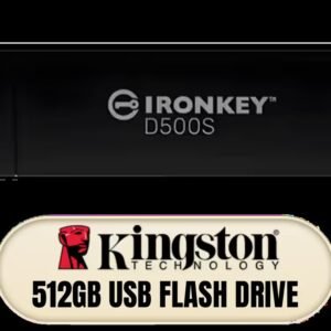 Kingston Ironkey D500S 512GB Encrypted Flash Drive | Dual Hidden Partition | FIPS 140-3 Level 3 | XTS-AES 256-bit | BadUSB and Brute Force Protection
