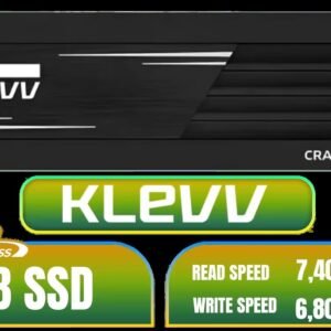 KLEVV CRAS C930 2TB M.2 NVMe PCIe Gen4x4 Internal Gaming SSD with Heatsink, Compatible with PS5, up to 7400MB/s with DRAM Cash / K02TBM2SP0-C93