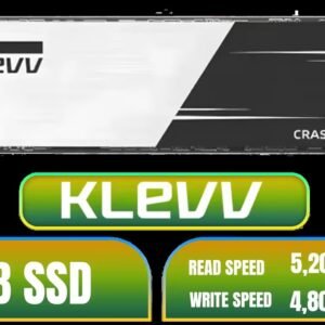 KLEVV CRAS C910 4TB NVME PCIe SSD Gen4x4 / Sequential Read up to 5200MB/s / Sequential Write up to 4800MB/s / Aluminum Heatsink / 3D NAND Technology