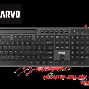 MARVO KC411W-EN-BK Wireless Keyboard & Mouse Combo / Supports up to 1600 DPI  / KC411W-EN-BK