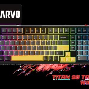 Marvo Titan 98 Tri-Mode Mechanical Gaming Keyboard / Tri-Mode Wired & Wireless/ Hot-Swappable Linear Mechanical Switches / Premium Gasket Mount Build