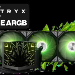 TRYX Stage ARGB 360mm Liquid Cooler - Black / Dual 4.0\" IPS Displays / 254 PPI 720×720 Resolution Per Screen / Extended Split Mirror Display Modes