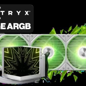 TRYX Stage ARGB 360mm Liquid Cooler - White / Dual 4.0\" IPS Displays / 254 PPI 720×720 Resolution Per Screen / Extended Split Mirror Display Modes