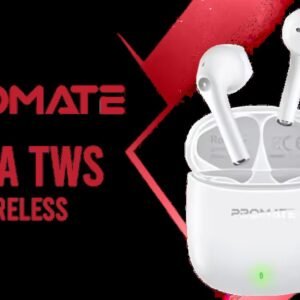 Promate Lima High-Definition TWS Wireless Earphones - White / IntelliTouch Control / ENC Noise Reduction / IPx4 Water Resistance / Up to 30 Hours