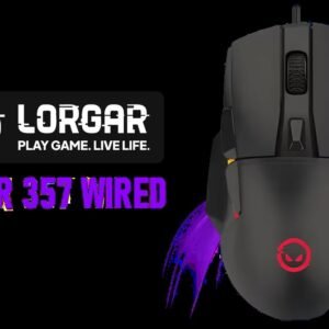 Lorgar Jetter 357 Wired Mouse / Up to 8K DPI / 6 Programmable Buttons / Fully Customizable via LORGAR PLATFORM / Ultra-Smooth PTFE Feet / Advanced