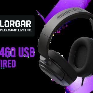 LORGAR Kaya 460 USB Gaming Headset / Noise-Cancelling Retractable Mic / 40mm Drivers/ 20–20,000Hz Frequency Range / Fabric Ear Cushions / Rotating
