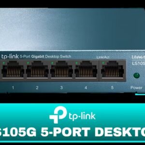 Tp-Link LS105G 5-Port Desktop Network Switch / Gigabit 1000Mbps Auto-Negotiation / Green Ethernet Power Saving / 802.1p DSCP QoS Priority / IEEE