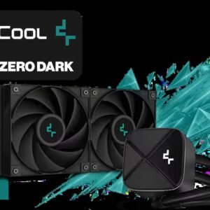 DeepCool LS520S Zero Dark All In One Liquid CPU Cooler, 240mm Radiator, 2 x 120mm Deepcool Fans, Intel/AMD / LS520S-Zero-Dark