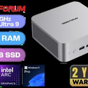 MINISFORUM M1 Pro Ultra 9 Mini PC / Intel Core Ultra 9-285H (16x Cores, 16x Threads, 2.7GHz Base) up to 5.4GHz / 16GB DDR5 RAM / 512GB NVMe SSD /