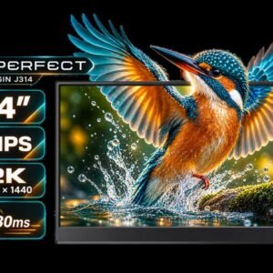 UPERFECT UBegin J314 14\" 2K Portable Entertainment Monitor / 2K QHD (2160 × 1440) IPS Display / 30ms Response Time / 1500:1 Contrast Ratio Vivid