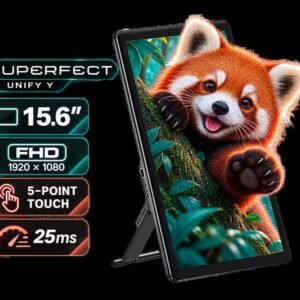UPERFECT Unify Y 15.6\" FHD Vertical Business Monitor / FHD (1920 × 1080) IPS Display / 25ms Response Time / Built-In Adjustable Stand No External