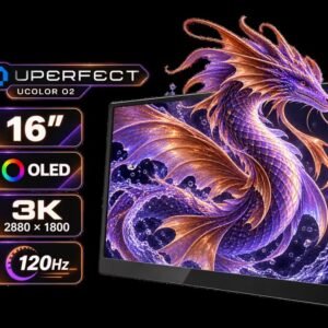UPERFECT UColor O2 16\" 3K 120Hz Portable Gaming Monitor / 3K (2880 x 1800) 120Hz OLED Display / 120Hz Refresh Rate / 1ms Ultra-Fast Response Time
