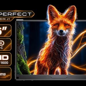 UPERFECT UBegin J1 16\" QHD Portable Monitor / 2K (2560 x 1600) IPS Display / 25ms Response Time / 100% Adobe Accurate Color Gamut / VESA Mount