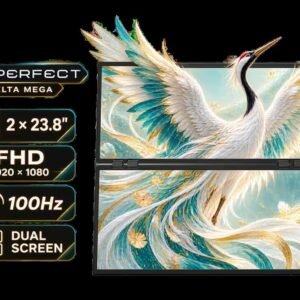 UPERFECT Delta Mega 23.8\" FHD Dual Business Monitor / FHD (1920 × 1080) IPS Display / 100Hz Refresh Rate / 14ms Response Time / 360° Folding