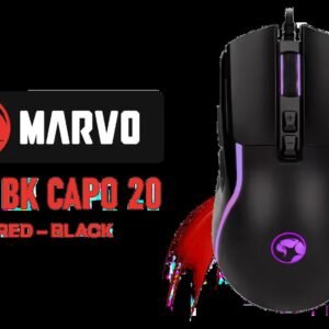 Marvo M292 BK CAPO 20 Wired Gaming Mouse - Black / 8000 DPI / 6-Step DPI / Anti-Slip Texture / Durable Braided Cable / M292-BK