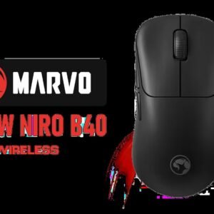 MARVO M529W NIRO B40 Wireless Gaming Mouse - Black /Tri-Mode Connectivity / 6 Adjustable DPI Levels upto 10 000 / Precision Optical Sensor / Durable