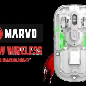 MARVO M808W Wireless Mouse / Up to 1600 DPI / 6 Programmable Buttons / RGB Backlight / polling rate up to 100Hz / M808W