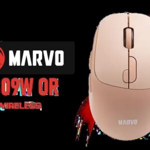 Marvo M809W OR Wireless Mouse / Ergonomic Design / Rechargeable Battery / Dual-Mode Connection / M809W-OR