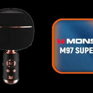 Monster M97 Superstar Dynamic Karaoke Microphone - Black / Microphone Has 26W Peak Power / Bluetooth 5.0 / True Wireless Stereo / 3 Different Sound