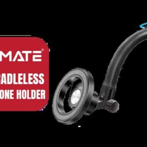 Promate 360° Cradleless Magnetic Ring Smartphone Holder / Secure Anti-Slip Mount / For Dashboard & Windshield / Flexible Gooseneck design / Metal