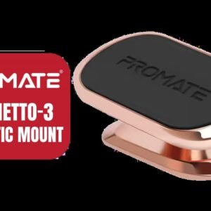 PROMATE Magnetto-3 ROSEGOLD 360° Anti-Slip Magnetic Mount / Strong Secure Magnetic Hold / Anti-Slip Grip Base / 360° Rotatable Design / Universal