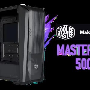 Cooler Master MasterBox 500 PC Case - Mid-Tower Chassis, FineMesh Front Intake & 120mm ARGB Fan, Removeable Top Panel & Tempered Glass Side Panel,