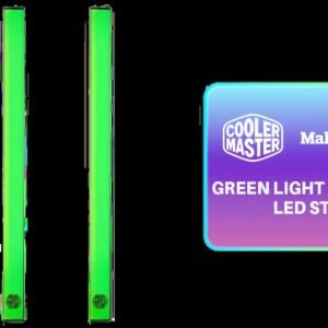 Cooler Master Accessory-Universal Green Light Magnetic LED Strip, SATA Connector, set of 2 LED Strip for Computer Cases / MCA-U000R-GLS001