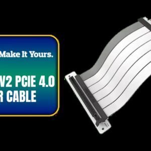 Cooler Master Riser Cable PCIe 4.0 x16 200mm V2 - White / Ultra Durable PCB / Gold-Plated Pin Connections / PCIe 4.0 Compatible / MCA-U002R-WPCI40-200