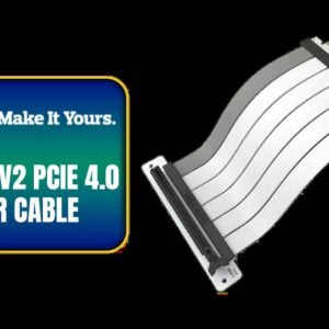 Cooler Master Riser Cable PCIe 4.0 x16 300mm V2 - White / Ultra Durable PCB / Gold-Plated Pin Connections / PCIe 4.0 Compatible / MCA-U002R-WPCI40-300