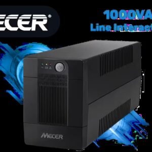 Mecer 1000VA 600W Line Interactive UPS / Boost And Buck AVR Stabilisation / Microprocessor Controlled High Reliability / Simulated Sine Wave Output /