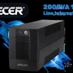 Mecer 2000VA 1200W Line Interactive UPS / Boost And Buck AVR Stabilisation / Simulated Sine Wave Output / Microprocessor Controlled High Reliability