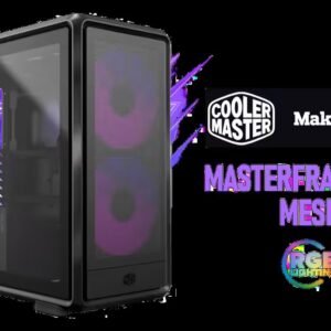 Cooler Master MasterFrame 500 Mesh ARGB Mid-Tower PC Case - Black / Tempered Glass Side Panel / Supports E-ATX Motherboards / GPU Support Bracket