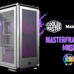 Cooler Master MasterFrame 500 Mesh ARGB Mid-Tower PC Case - Silver / Tempered Glass Side Panel / Supports E-ATX Motherboards / GPU Support Bracket