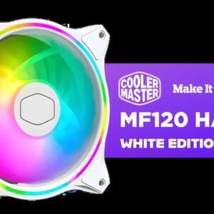 Cooler Master MasterFan MF120 Halo White Edition PC Case Fan with RGB / MFL-B2DW-18NPA-R1