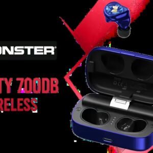 Monster Clarity 700DB AirLinks Wireless In-Ear Headphones - Blue / 6Hours Playtime Per Full Charge / Bluetooth 5.0, QCC3020 chip, HiFi Sound, AptX /