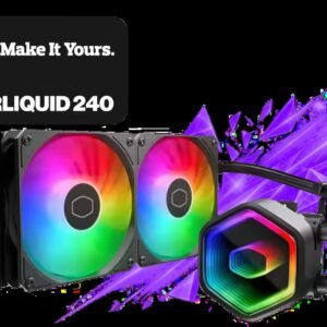 Cooler Master MasterLiquid 240 Core II ARGB Close-Loop AIO Liquid Cooler / Customize ARGB Lighting / 240mm Radiator / AMD Ryzen AM5/AM4 / Intel