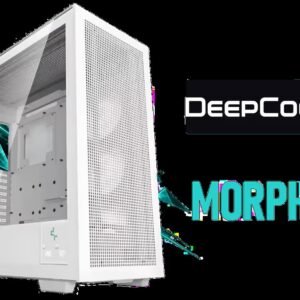 DeepCool MORPHEUS WH ATX+ Modular Airflow case, Single and Dual Chamber Configurations, Dual Status Display, Trinity 140mm ARGB Fans, Magnetic Mesh