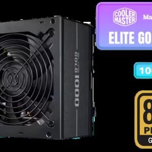 Cooler Master Elite Gold 1000 1000W 240V Power Supply / Quiet long-life FDB fan / 80 Plus Gold efficiency / Ideal for RTX 50 GPUs / MPW-A001-AFAG-BEU