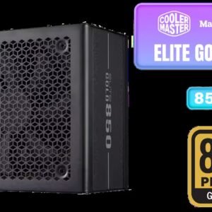 Cooler Master Elite Gold 850 850W Power Supply / ATX 3.1 & PCIe Gen 5.1 / RTX 50 GPU Ready / Stable Performance up to 40°C / Quiet Rifle Bearing Fan